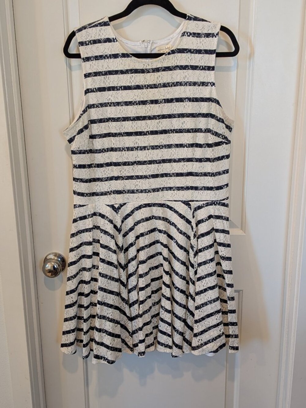 Maison Jules Striped Lace Fit & Flare Dress Size XXL Fair Condition